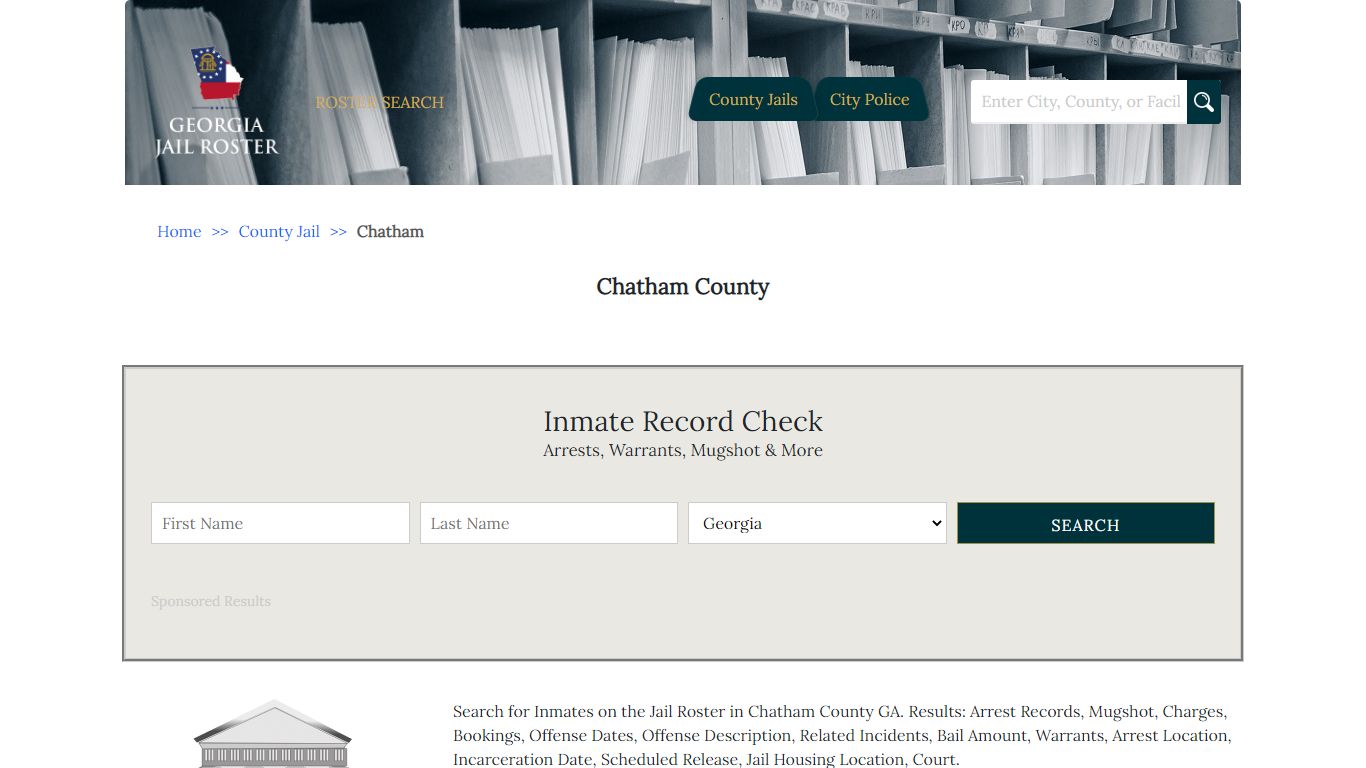 Chatham County - Georgia Jail Inmate Search